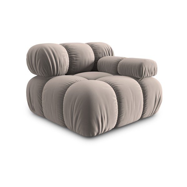 Светлокафяв кадифен модул за диван (десен ъгъл) Bellis – Micadoni -image-3