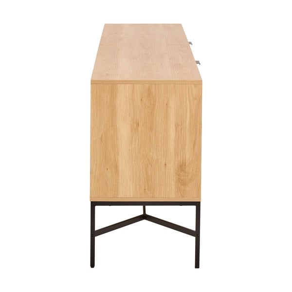 Скрин от дъбов декор  в естествен цвят 180x70x40 cm Jaipur – Actona-image-3