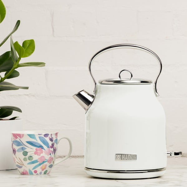 Бяла електрическа кана 1,7 l Heritage – Haden-image-2