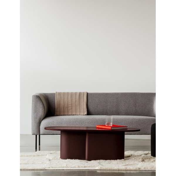 Бордо масичка за кафе с дъбов плот 50x115 cm Looi – noo.ma-image-1