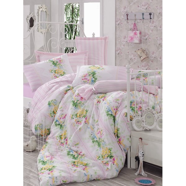 Růžový přehoz přes postel Love Colors Sarah, 200 x 240 cm