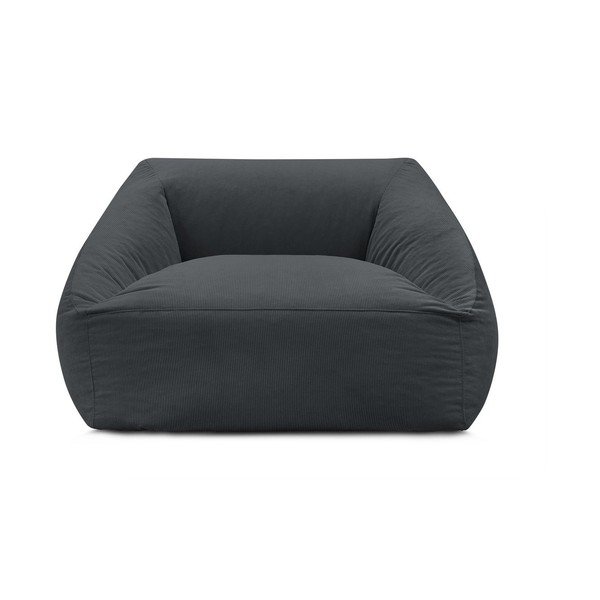 Тъмносив пуф от рипсено кадифе Lilibet – Bobochic Paris-image-3