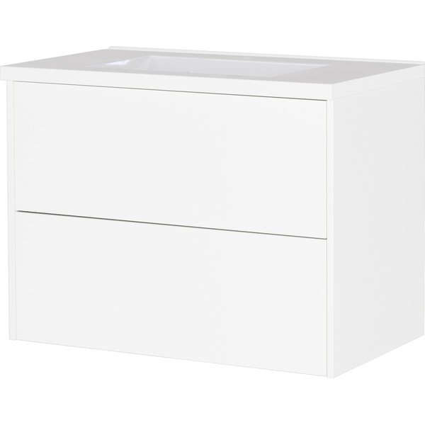 Бял матов стенен шкаф за мивка 81x61 cm Bodera – Germania