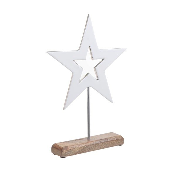 Коледна дървена украса във формата на звезда Klara - InArt