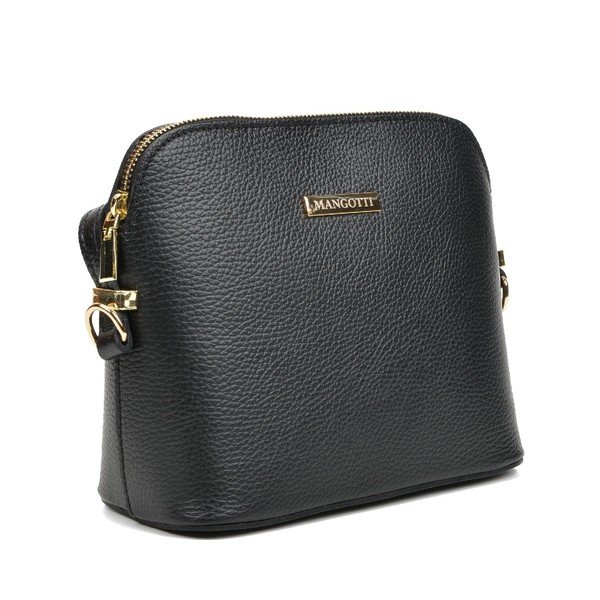 Черна кожена чанта Cosma - Mangotti Bags-image-4