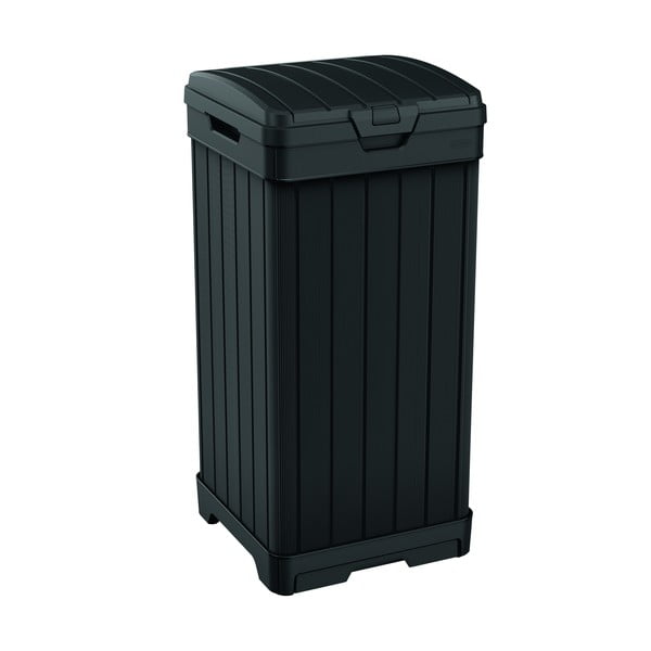 Черен контейнер за градински отпадъци на колела , 125 л - Keter