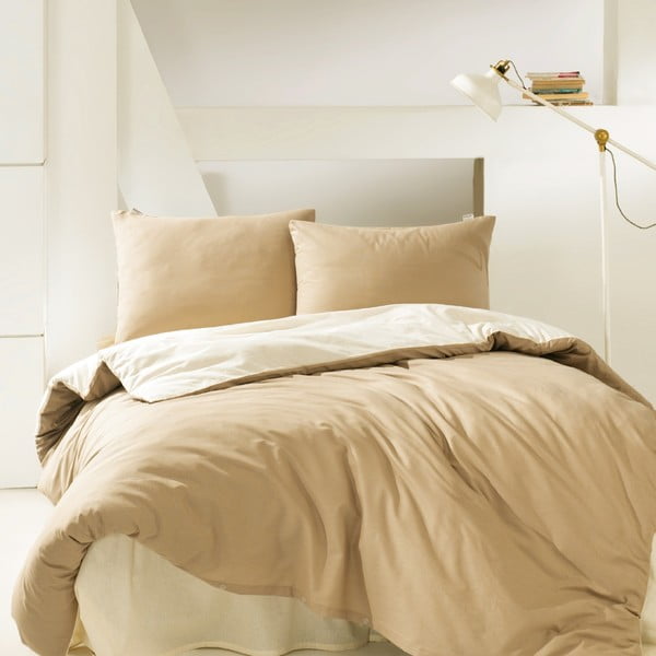 Памучно спално бельо за единично легло Suzy Camel, 160 x 220 cm - Unknown