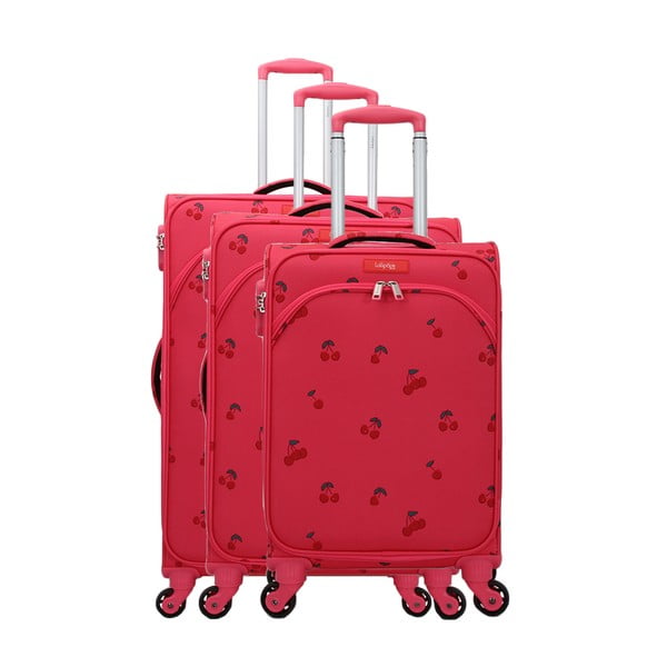 Комплект от 3 багажника на 4 колела в пурпурен нюанс Lollipops Cherry - LOLLIPOPS