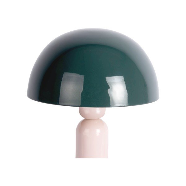 Тъмнозелена/светлорозова метална настолна лампа (височина 30 cm) Firenze round – Leitmotiv-image-1