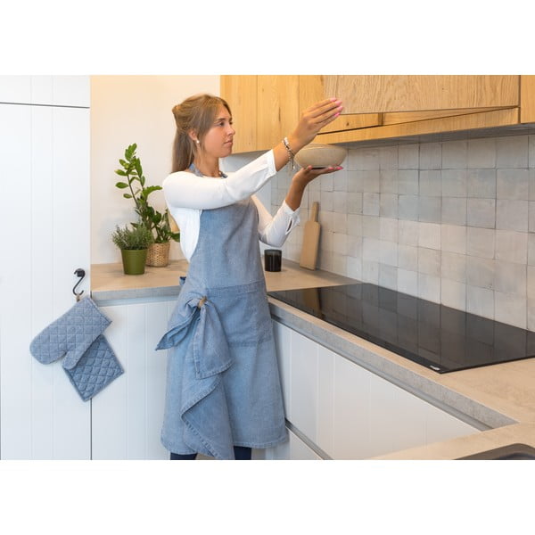 Синя памучна кухненска ръкавица - Tiseco Home Studio-image-1