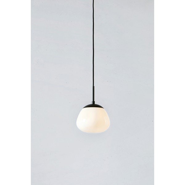 Черно-бяла висяща лампа със стъклен абажур ø 18 cm Rise - Markslöjd-image-1