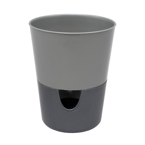 Сива самонапоителна саксия Rosmarin - Plastia-image-2