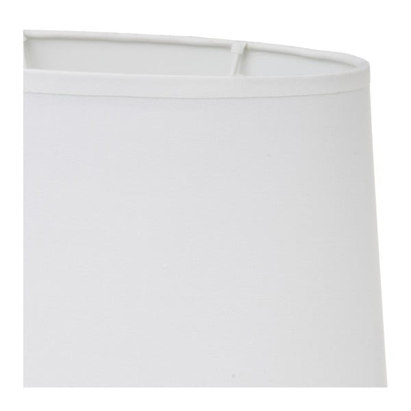 Бяла керамична настолна лампа с текстилен абажур (височина 30 cm) – Casa Selección-image-4