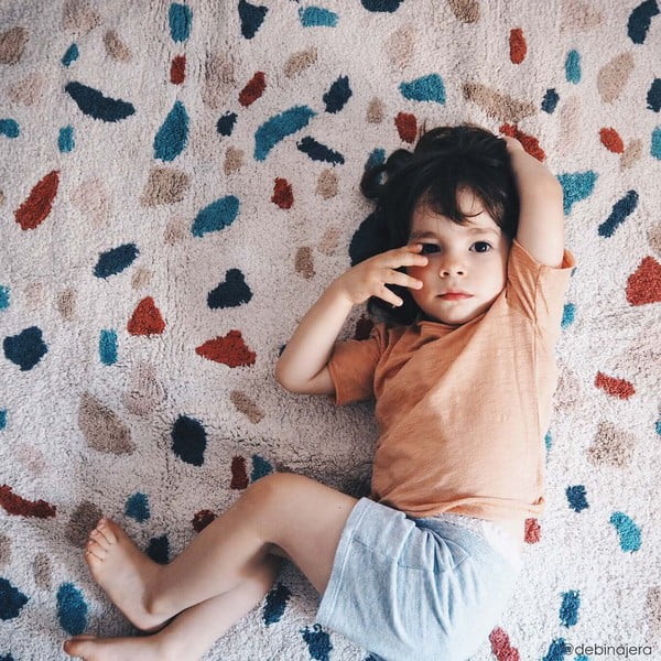 Кремав ръчно изработен памучен килим подходящ за пране 140x200 cm Terrazzo Marble – Lorena Canals-image-4