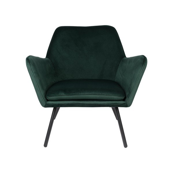 Тъмнозелено кадифено кресло Bon - White Label-image-2