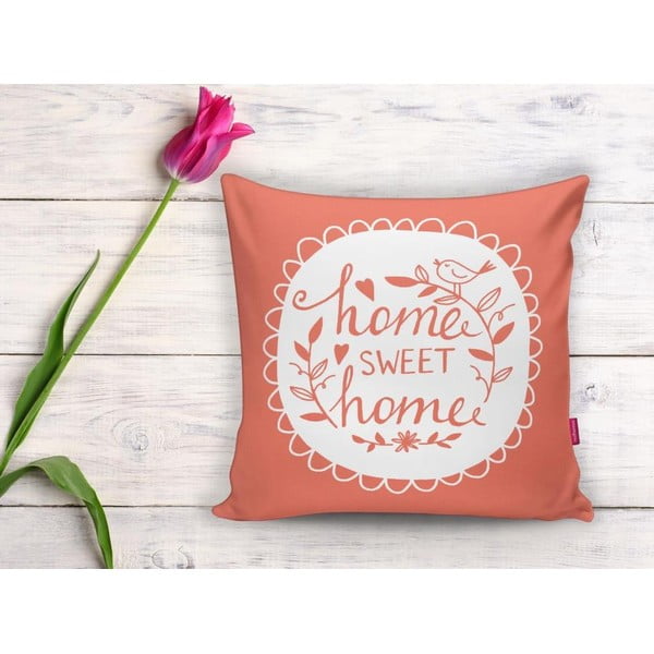 Оранжева калъфка за възглавница Home Sweet Home, 45 x 45 cm - Minimalist Cushion Covers