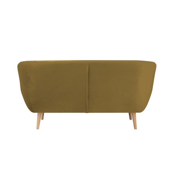 Hořčicově žlutá dvoumístná pohovka Mazzini Sofas Benito-image-1
