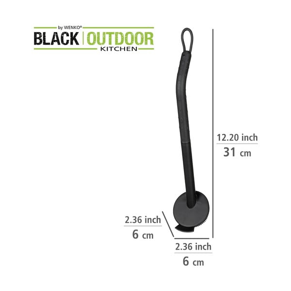 Черна четка за миене на съдове Black Outdoor Kitchen Cuvo - Wenko-image-4
