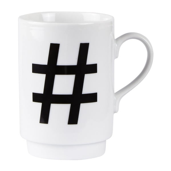 Порцеланова чаша за писма Hashtag, 250 ml - KJ Collection