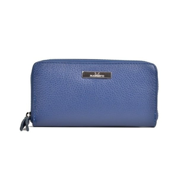Modrá kožená peněženka Mangotti Bags Flora