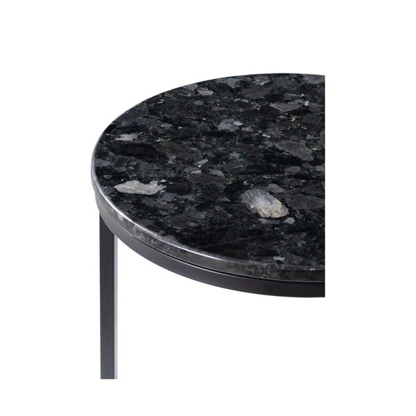 Маса от черен гранит с основа от черен кристал, ⌀ 50 cm Crystal Labradorite - RGE-image-3