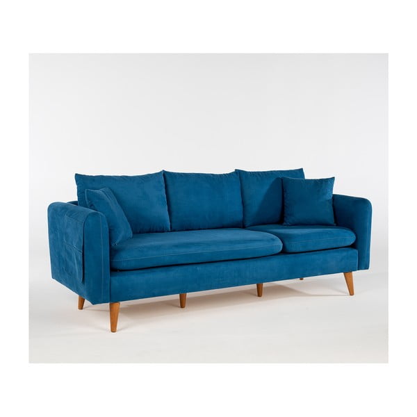 Тъмносин диван 215 cm Sofia – Balcab Home-image-2
