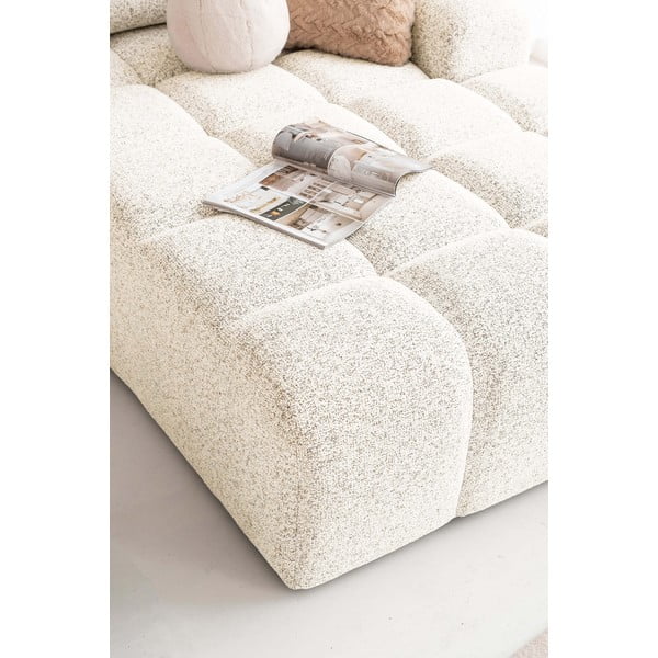 Кремав разтегателен модулен ъглов диван с място за съхранение (десен ъгъл) Lulu – Miuform-image-4