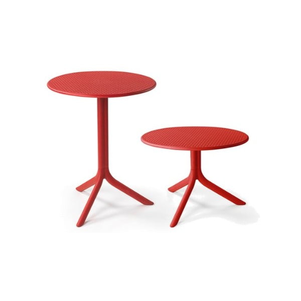 Červený nastavitelný zahradní stolek Nardi Garden Step