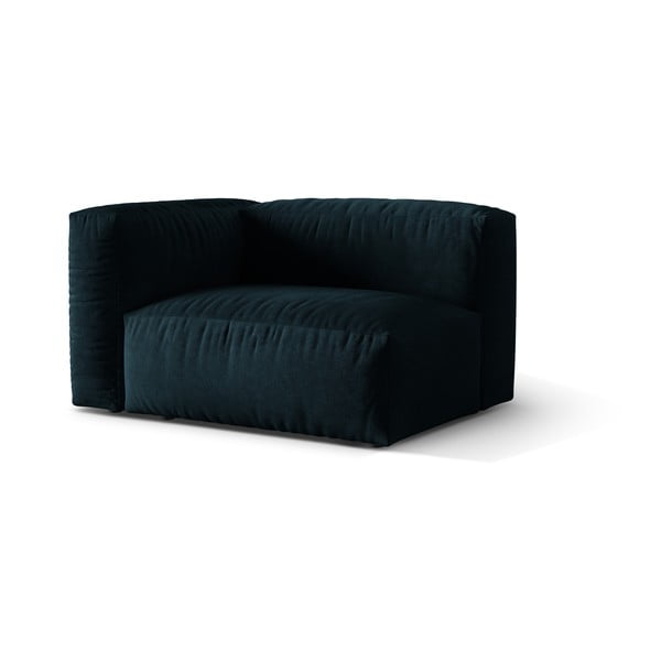 Тъмносин кадифен модул за диван (ляв ъгъл) Martina – Micadoni -image-1