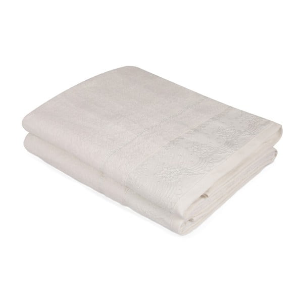 Комплект от две кърпи в бял барок, 150 x 90 cm - Unknown