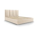 Бежово кадифено двойно легло , 160 x 200 cm Juniper - Mazzini Beds