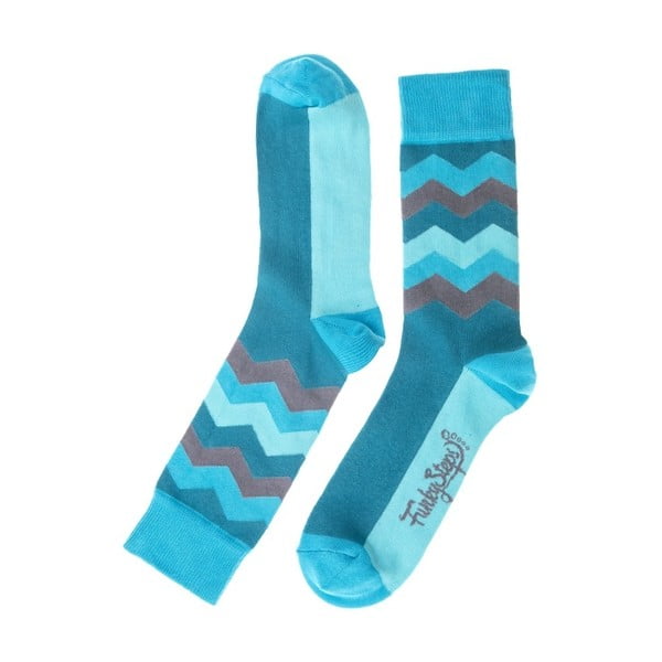Сини чорапи Wave, размер 39 - 45 - Funky Steps