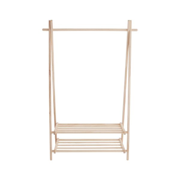 Стойка за дрехи от масивен бор в светло естествен цвят 100x150x41 cm Cole – Jotex-image-4