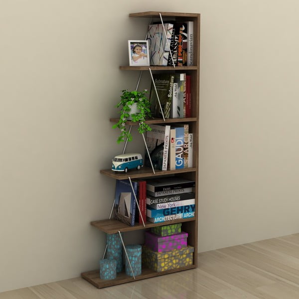 Рафт за книги Rafevi Tars Mini от орехово дърво - Unknown-image-1