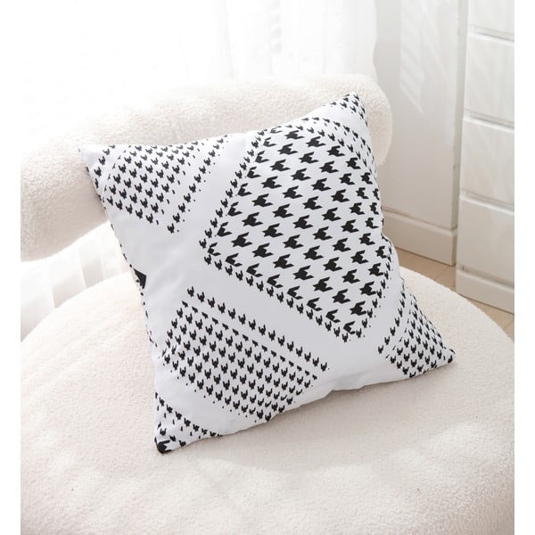 Черно-бяло спално бельо за единично легло от микросатен, 3 части 140x200 cm Roberto - My House-image-3