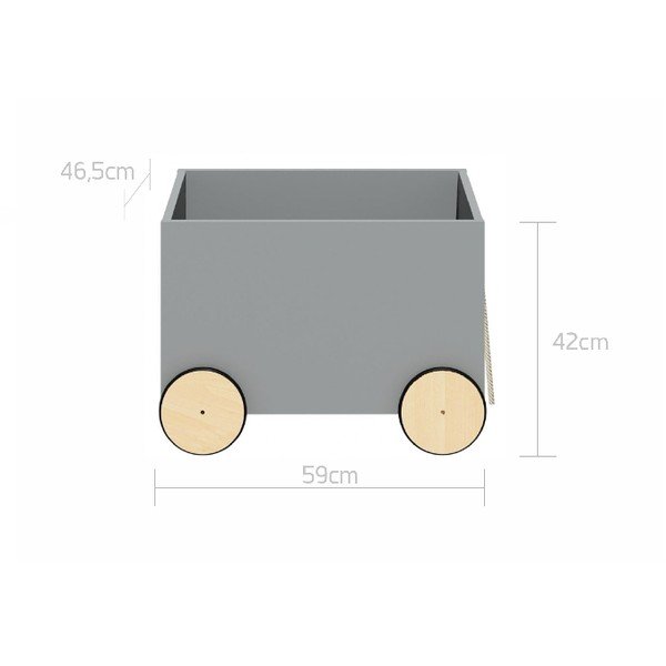 Сива мобилна кутия за играчки Lotta - BELLAMY-image-2