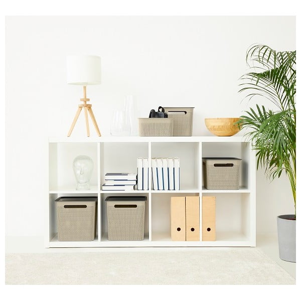 Бяла рециклирана пластмасова кошница за съхранение Brisen - Rotho-image-1