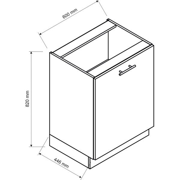 Права кухня без плот (без сглобяване) 260 cm Kole – STOLKAR-image-3