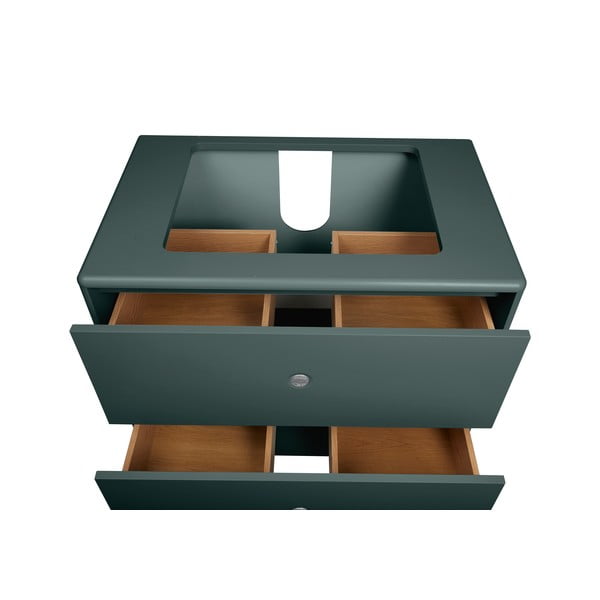 Тъмнозелен шкаф с умивалник без смесител 80x62 cm Color Bath - Tom Tailor-image-2