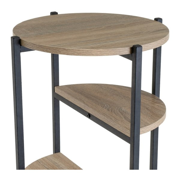 Черен и естествен стелаж от декор от дъб  40x110 cm – Casa Selección-image-2