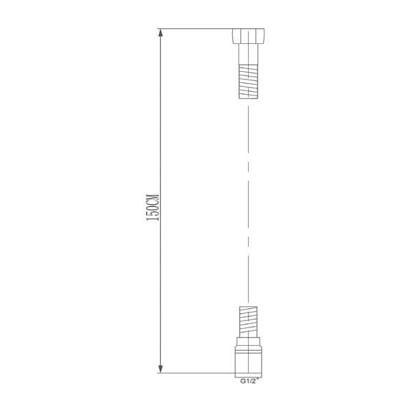 Черен пластмасов душ маркуч ø 1 cm Softflex – Sapho-image-4