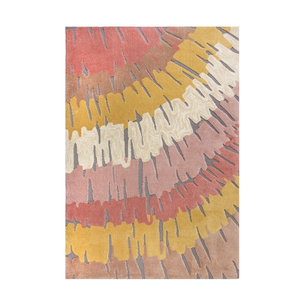 Розов и жълт килим , 160 x 230 cm Woodgrain - Flair Rugs