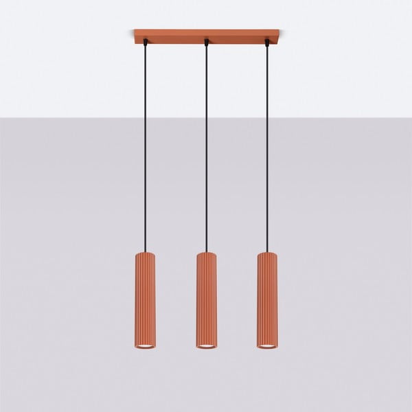 Висящо осветително тяло в тухлен цвят Gleam – Sollux-image-4