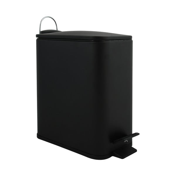 Матово черно стоманено кошче за боклук с педал 5 l   Erik – Spirella
