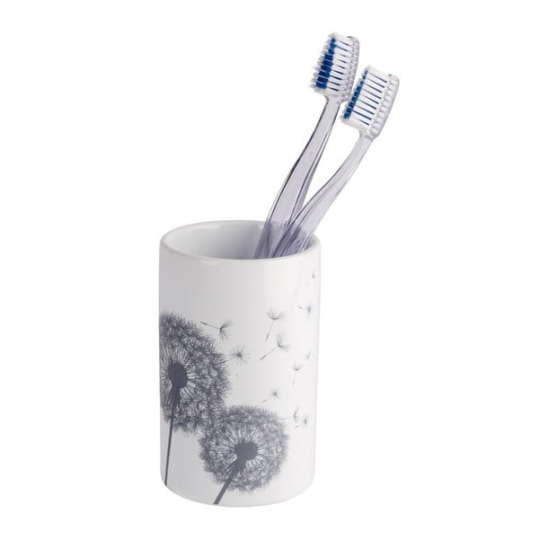 Бяла керамична чаша за четки за зъби Astera - Wenko