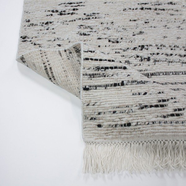 Сив/в цвят слонова кост ръчно изработен вълнен килим 160x230 cm Ellsa  – Flair Rugs-image-2