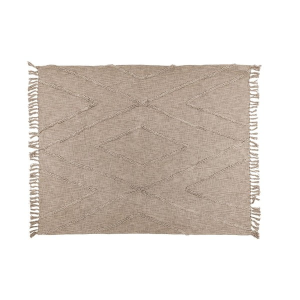 Светлокафява памучна покривка за двойно легло 250x260 cm Sahara - Tiseco Home Studio-image-2