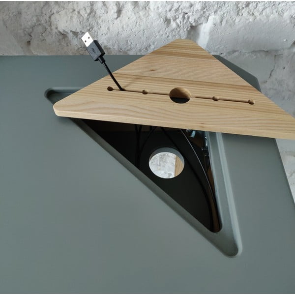 Бяла ъглова работна маса Ashme - Ragaba-image-1