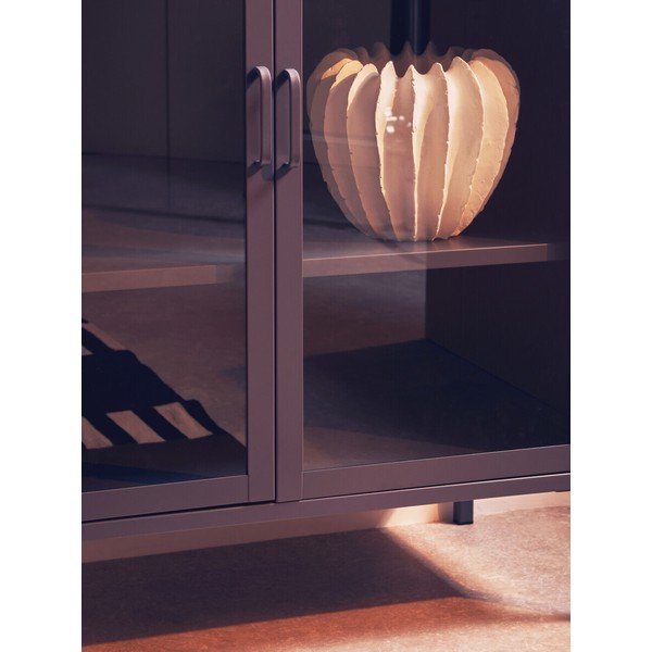 Сива стоманена витрина 80x102x40 cm Acier – Premier Housewares-image-2