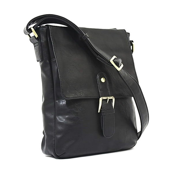 Чанта за рамо - черна, 25x28 cm - Bobby Black